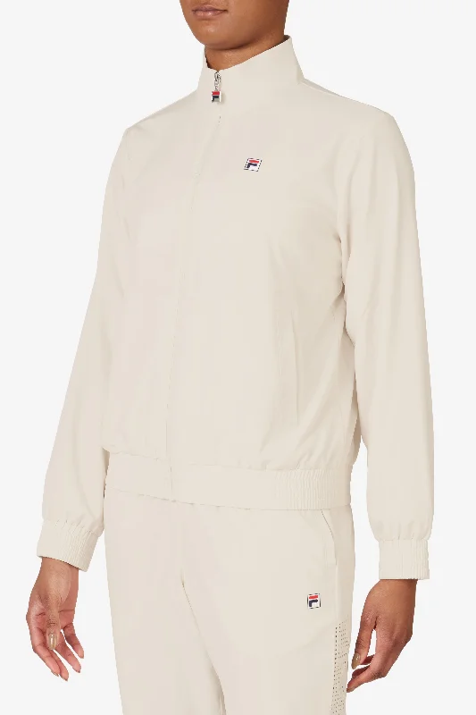 Tennis Advantage Track Jacket Denim Fabric Leather Fabric Suede Fabric