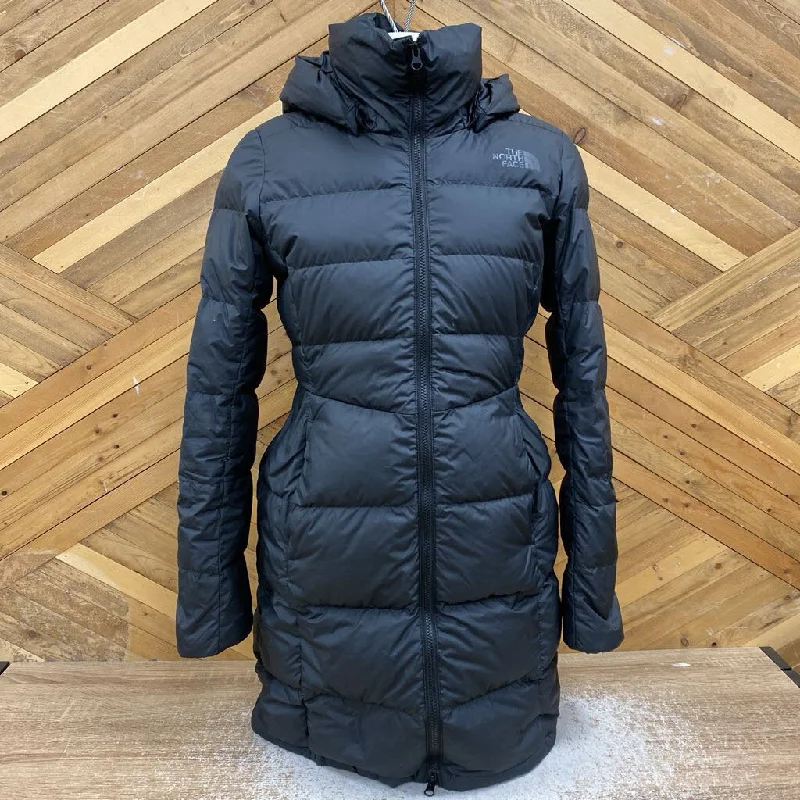 The North Face - Women's Metropolis 600-Fill Down Parka Jacket - MSRP $400: Black-women-SM Embroidered Jacket Appliqued Jacket Beaded Jacket