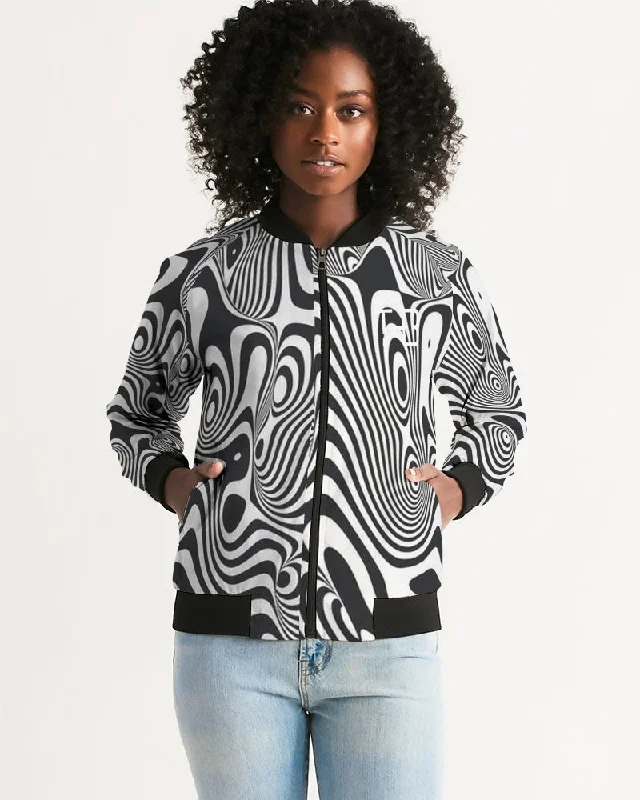 Trippy' B Women's Bomber Jacket Chenille Jacket Brocade Jacket Lace Jacket