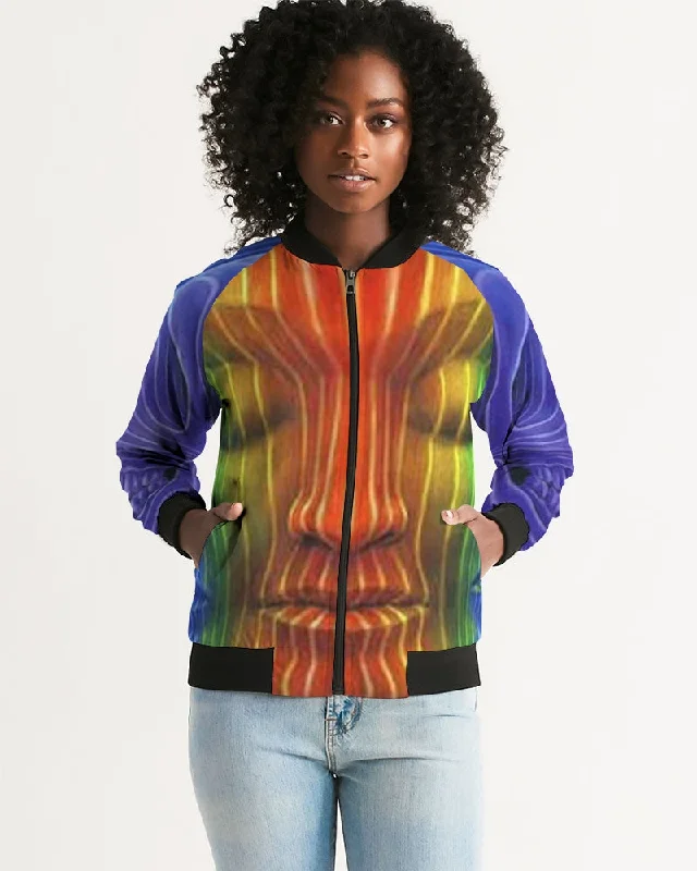 Trippy' C Women's Bomber Jacket Chenille Jacket Brocade Jacket Lace Jacket