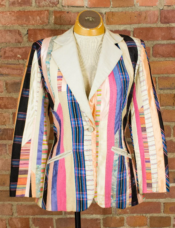 Vintage 70s Custom Made Granny Takes A Trip Ribbon Blazer Jacket XS-Small Satin Jacket Silk Jacket Chiffon Jacket Vintage 70s Custom Made Granny Takes A Trip Ribbon Blazer Jacket XS-Small Satin Jacket Silk Jacket Chiffon Jacket