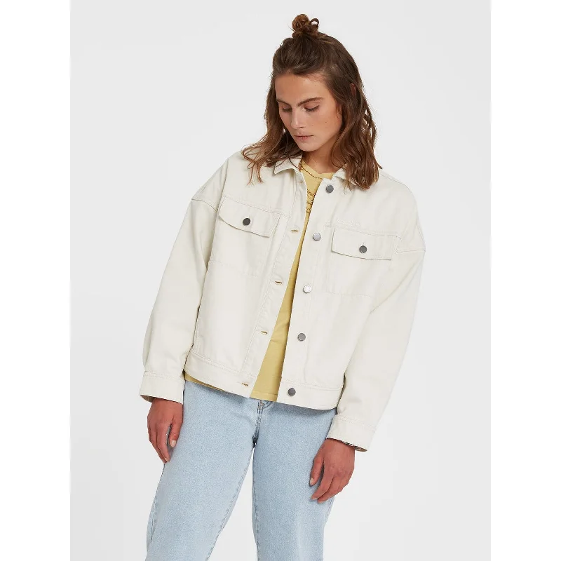 Volcom Deelyght Denim Jacket Striped Jacket Polka Dot Jacket Floral Jacket