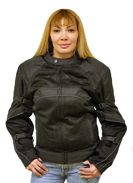Women's Extrememly Durable Mesh & Textile Racer Jacket Quilted Jacket Puffer Jacket Insulated Jacket