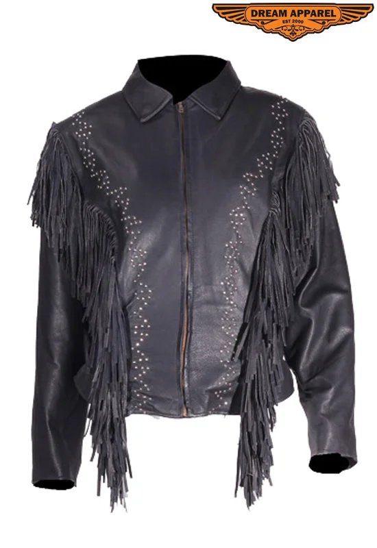 Women's Leather Jacket With Zipper Cuffs & Classic Collar Notch Collar Jacket Peter Pan Collar Jacket Cowl Neck Jacket
