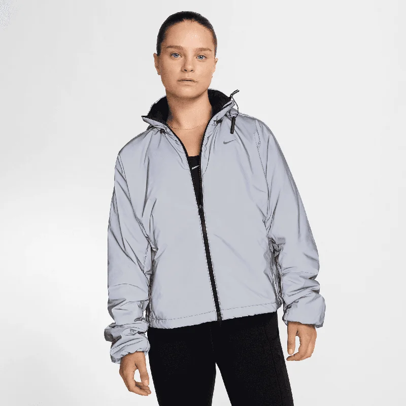 WOMEN'S REFL RUNNING JACKET - 011 BLACK/SILVER Mesh Jacket Canvas Jacket Denim Jacket