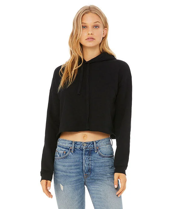 B7502 - Bella + Canvas Ladies Cropped Fleece Hoodie Hoodie with High Neck Warm Protective