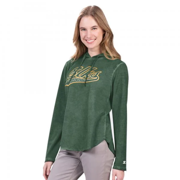 Edmonton Elks Ladies Wishbone Hooded Top Hoodie with Pocket Utility Practical