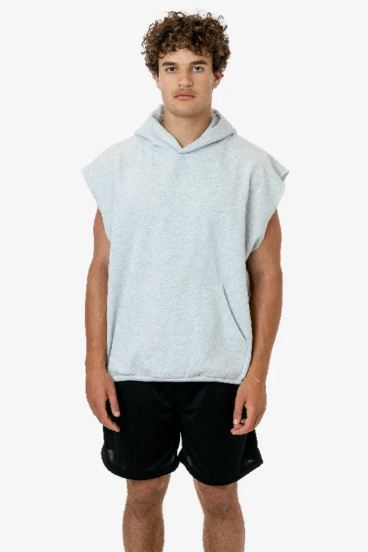 HF08 - Heavy Fleece Sleeveless Hoodie (Piece Dye) Hoodie with Zipper Placket Modern Functional