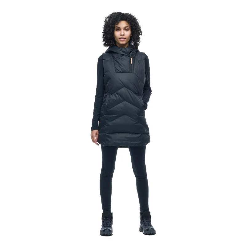 Indyeva Selimut Hooded Womens Vest Hoodie with Rolled Sleeves Casual Relaxed