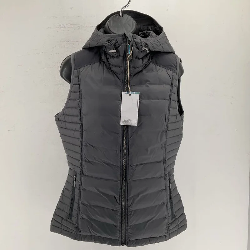 Kuhl Women's Puffy Hooded Vest Hoodie with Cuffed Sleeves Snug Secure