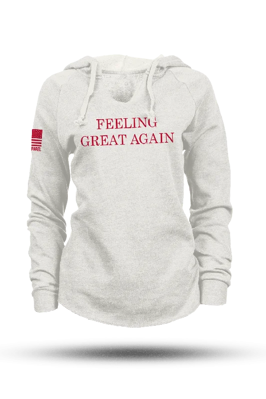 Feeling Great Again - Women's Hoodie Hoodie with Drawstring Waist Adjustable Fitted