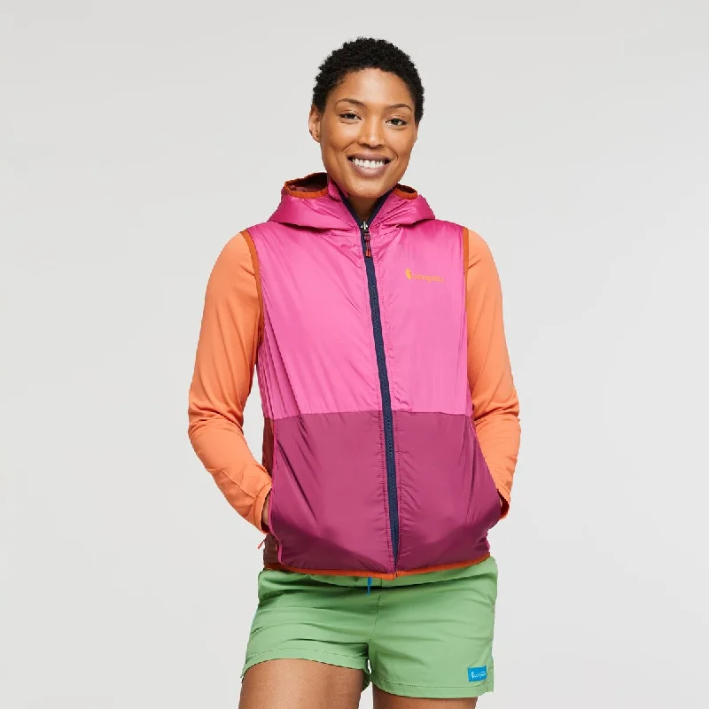 Teca Calido Hooded Vest - Womens Hoodie with Embroidery Detailed Premium