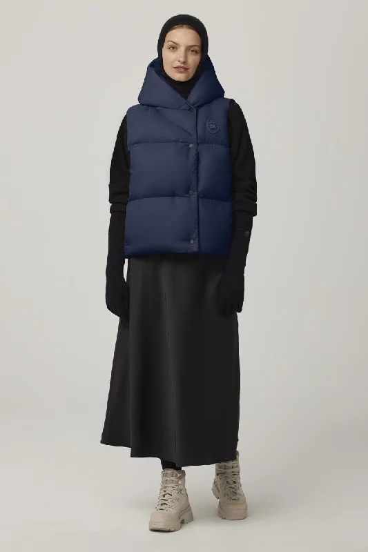 Womens Rhoda Hooded Vest Hoodie with Oversized Fit Loose Comfortable
