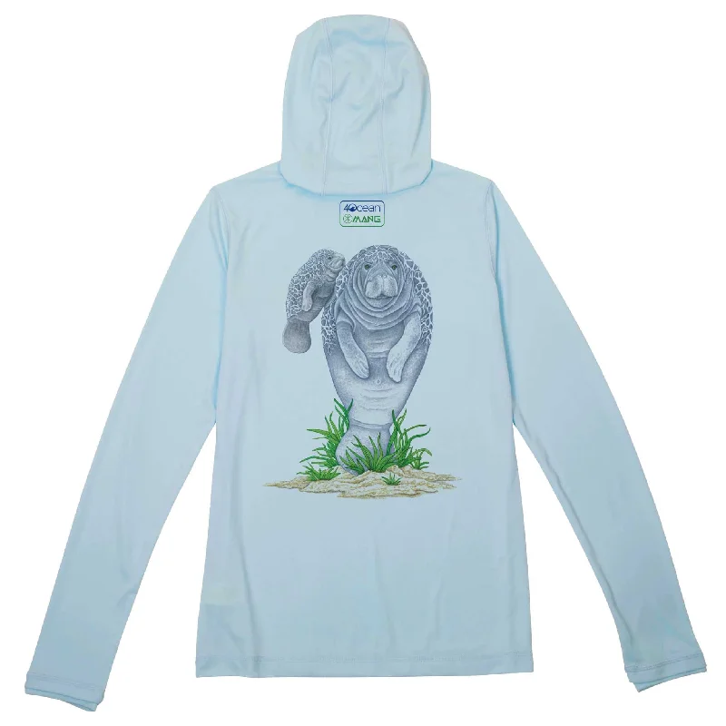 4ocean Mamma Manatee Eco Hoodie - Women's Hoodie with Batwing Sleeves Loose Dramatic