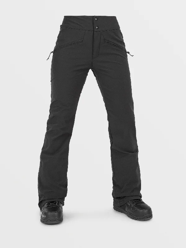 Womens Battle Stretch High Rise Pants - Black Chic Checkered Pants