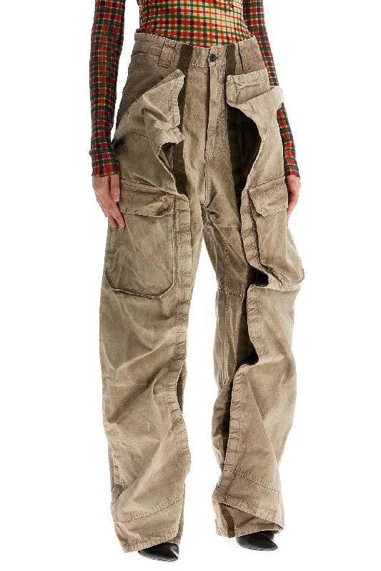 Y Project Velcro Cargo Pants With Formal Linen Trousers