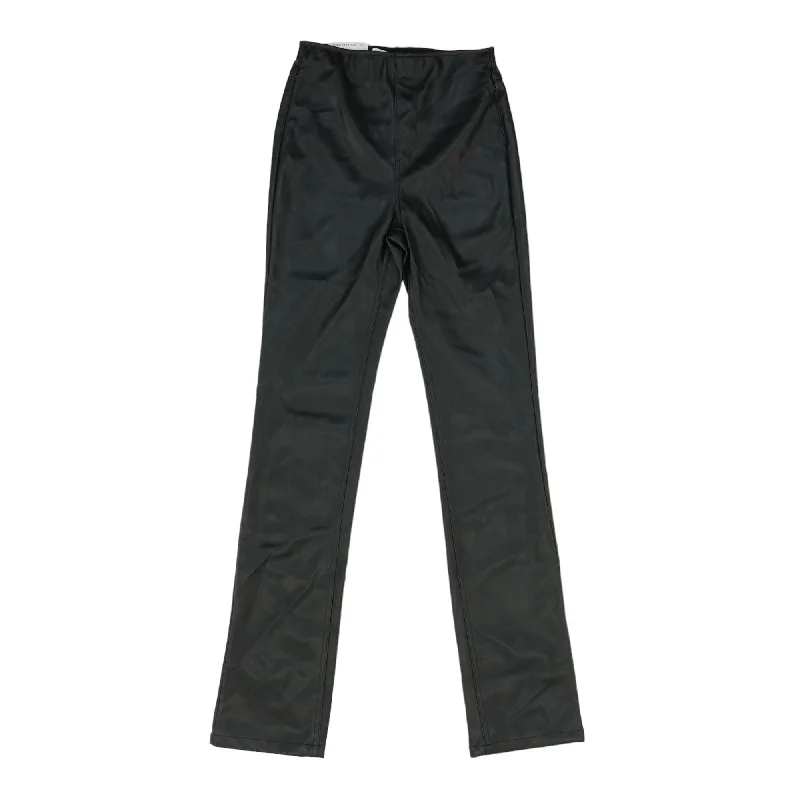 Black Solid Pants Classic Pleated Pants