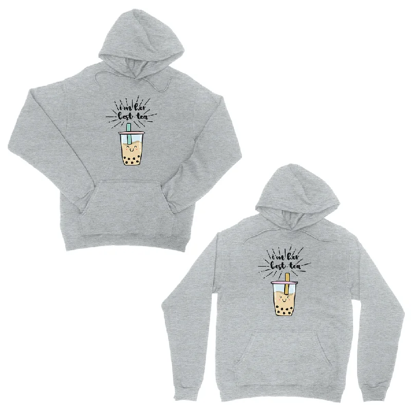 Boba Milk Best-Tea Cute BFF Matching Hoodies Funny Birthday Gift Hoodie with Color Block Contrast Stylish