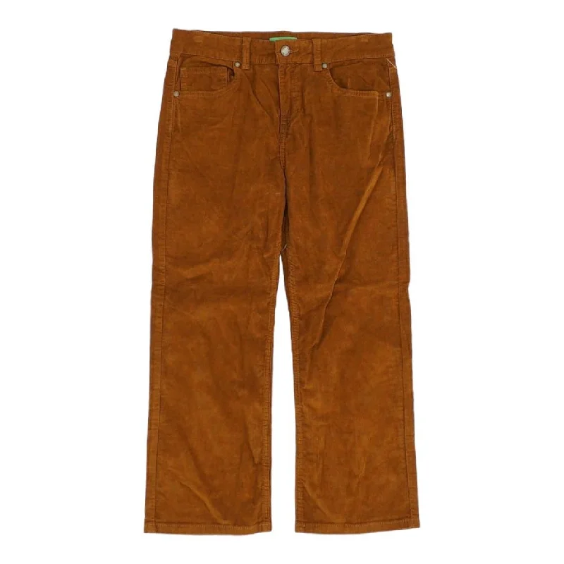 Brown Solid Five Pocket Pants Modern Bootcut Pants