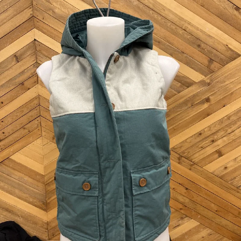 Burton- woman's vest hooded- MSRP $170: Teal -women-XS Hoodie with Pattern Geometric Abstract