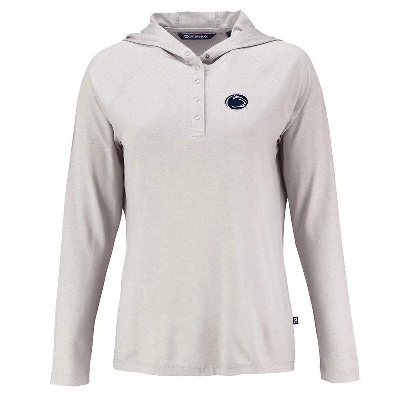 Cutter & Buck Ladies Coastline Lightweight Hoodie Hoodie with Hem Raw Edge Edgy Unfinished