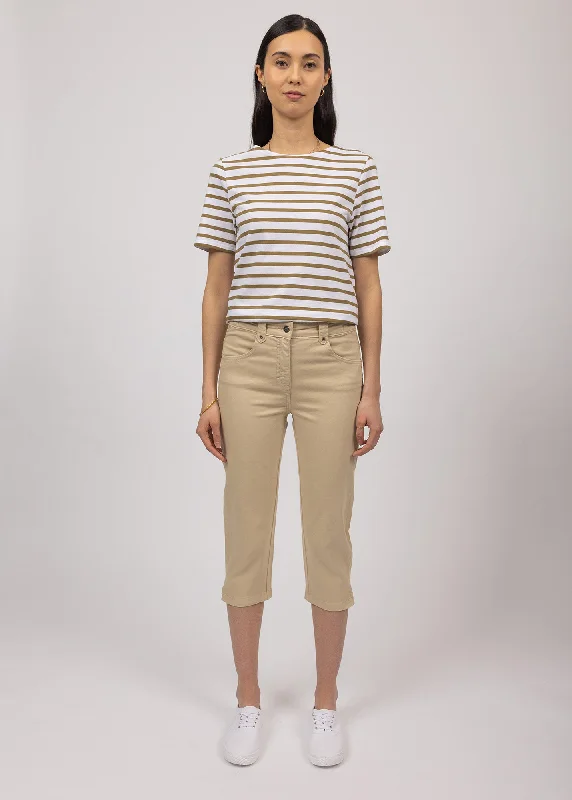 Elodie three quarters pants - in cotton, comfort fit (PLAGE) High-Waist Jogger Pants