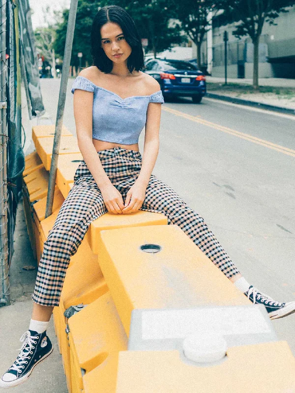 Frochickie Highrise Pants - Multi Trendy Wide-Leg Pants