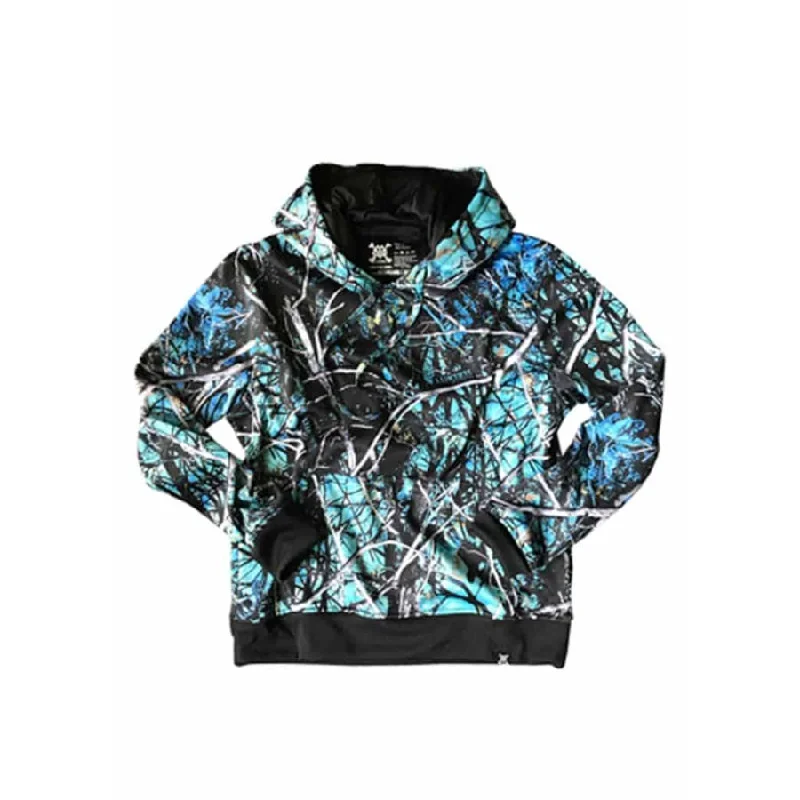 Full Camo Hoodie | Serenity Camo Hoodie with Distressed Vintage Worn