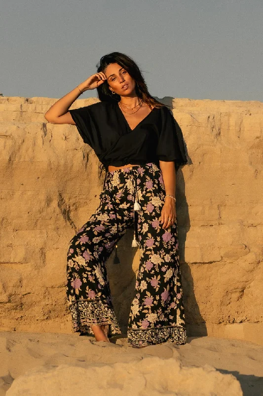 Indira Wide Leg Pants - charcoal Casual Skinny Fit Pants