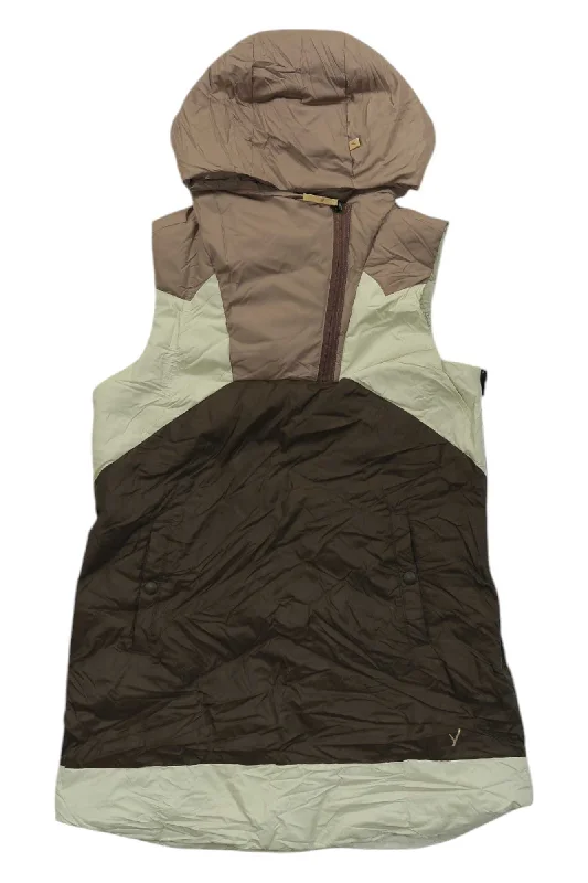 Indyeva Women's Selimut Hooded Vest Hoodie with Longline Fit Extended Stylish