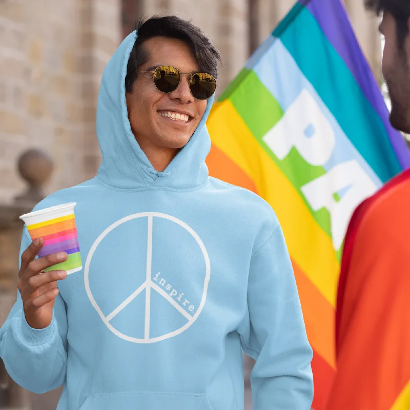 inspire Peace Unisex Hoodie Hoodie with Ribbed Cuffs Snug Fit Comfort