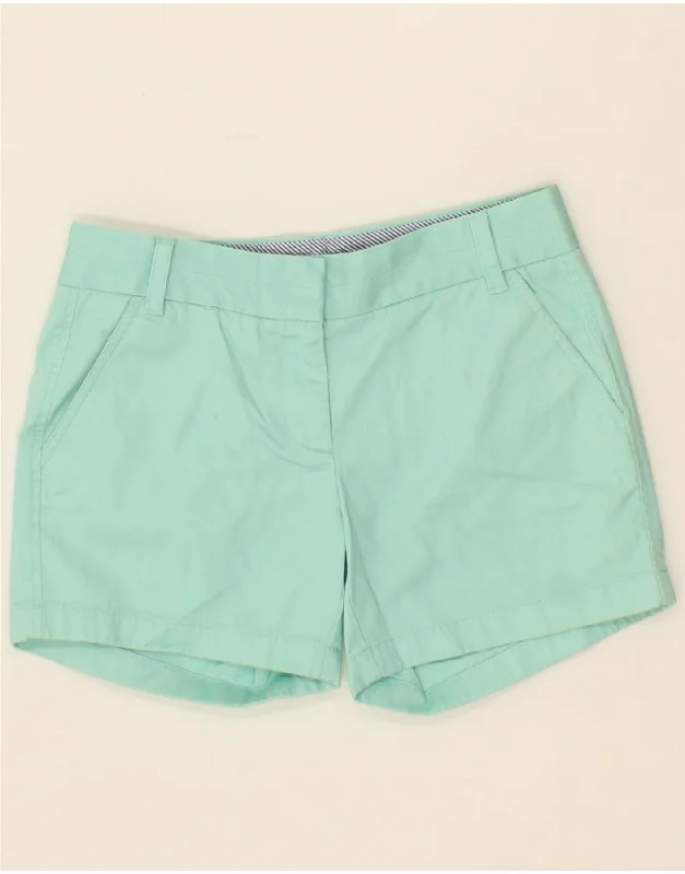 J. CREW Womens Hot Pants US 0 XS W25 Turquoise Cotton Warm Wool Trousers