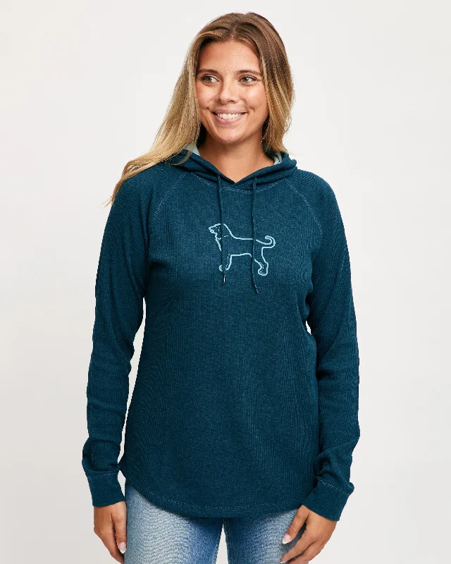 Ladies Dukes Thermal Hoodie Hoodie with Double Zipper Versatile Adjustable