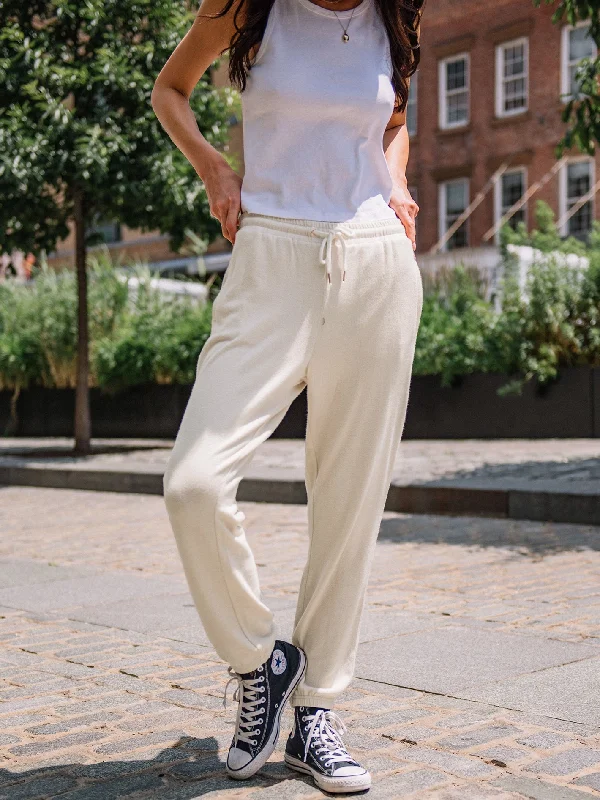 Lived In Lounge Fleece Pants - Sand Casual Plaid Pants