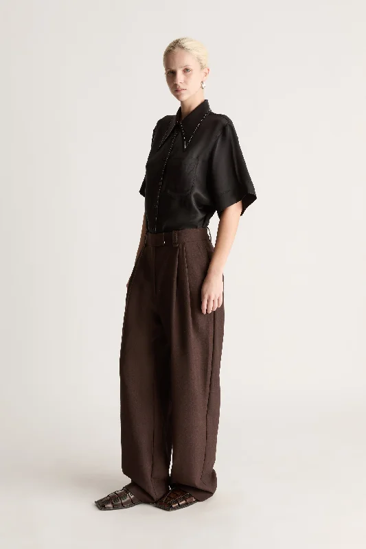 Lloyd Pleat Pant High-Waist Trousers