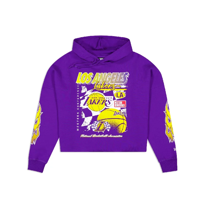 Los Angeles Lakers 2024 Rally Drive Women's Hoodie Hoodie with Applique Textured Unique