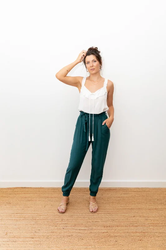 Lounge Pants - teal Slim-Fit Leggings