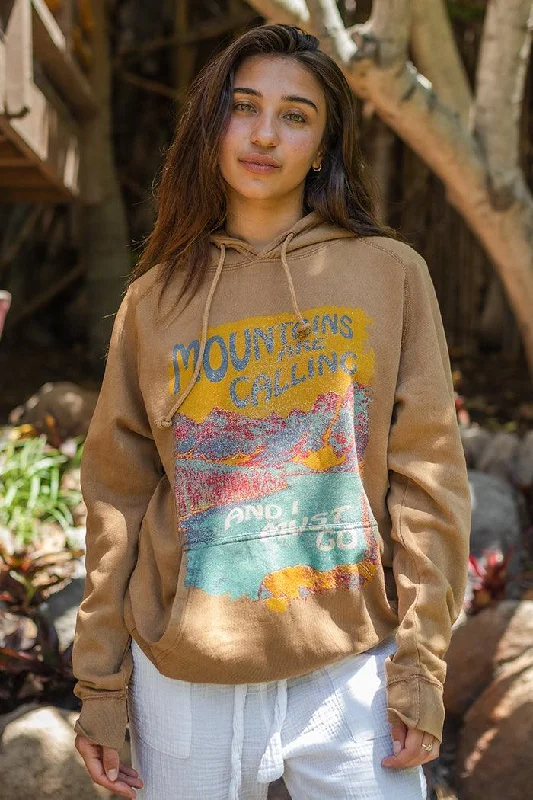Mountains Calling Vintage Hoodie Hoodie with Rhinestones Sparkly Elegant