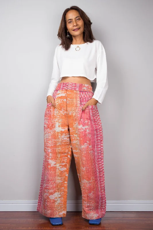 Orange hemp pants Soft Stretch Pants