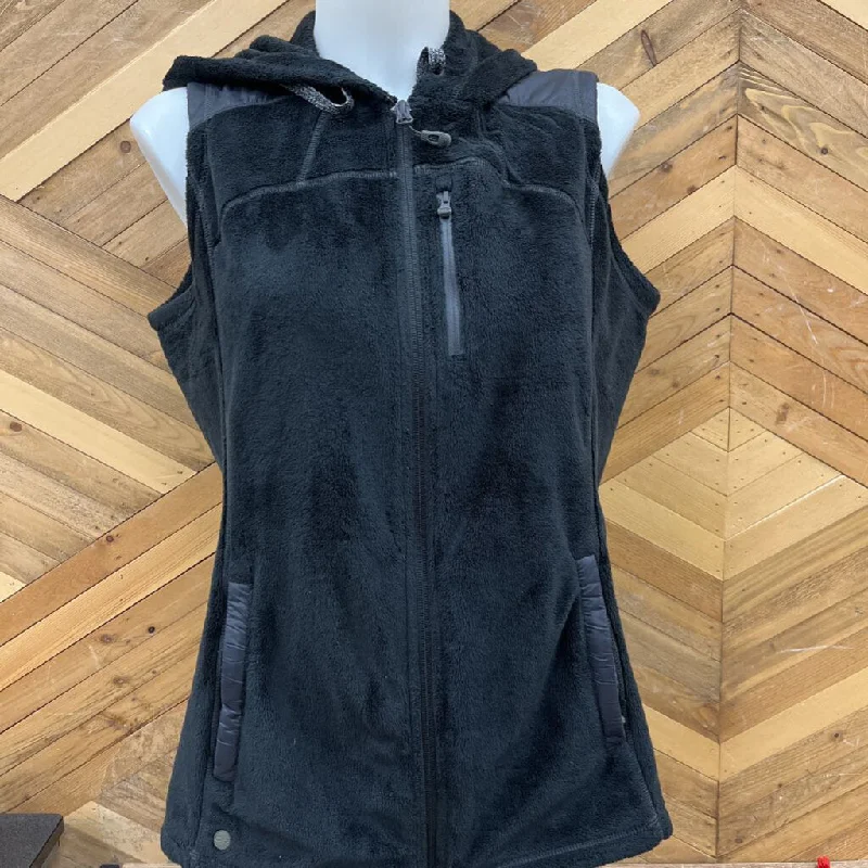 Outdoor Research - Women's Casia Hooded Fleece Vest - MSRP comp $150: Black-women-LG Hoodie with Ribbed Cuffs Snug Fit Comfort