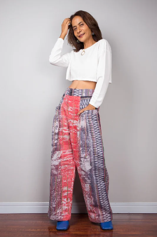 Pink hemp pants Comfortable Fleece Pants