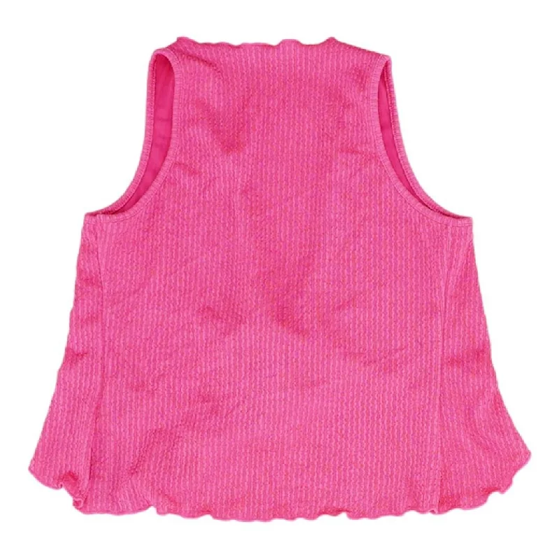 Pink Solid Knit Top And Pants Classic Flared Pants