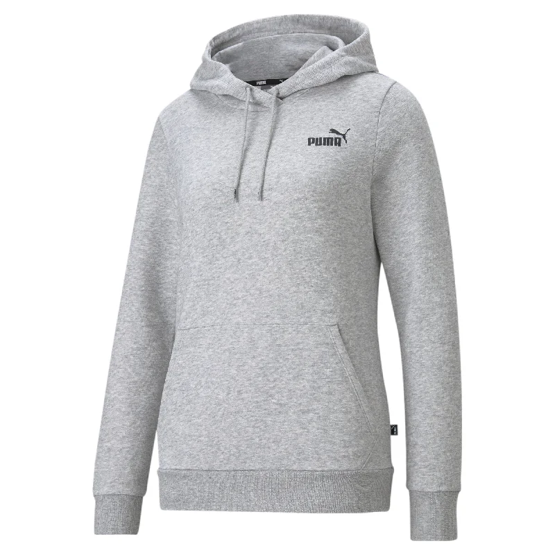 PUMA Women's Essentials Small Logo Hoodie Hoodie with V-Neck Classic Versatile