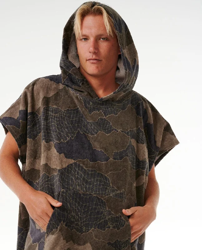 Rip Curl Combo Hooded Towel Hoodie with Distressed Vintage Worn