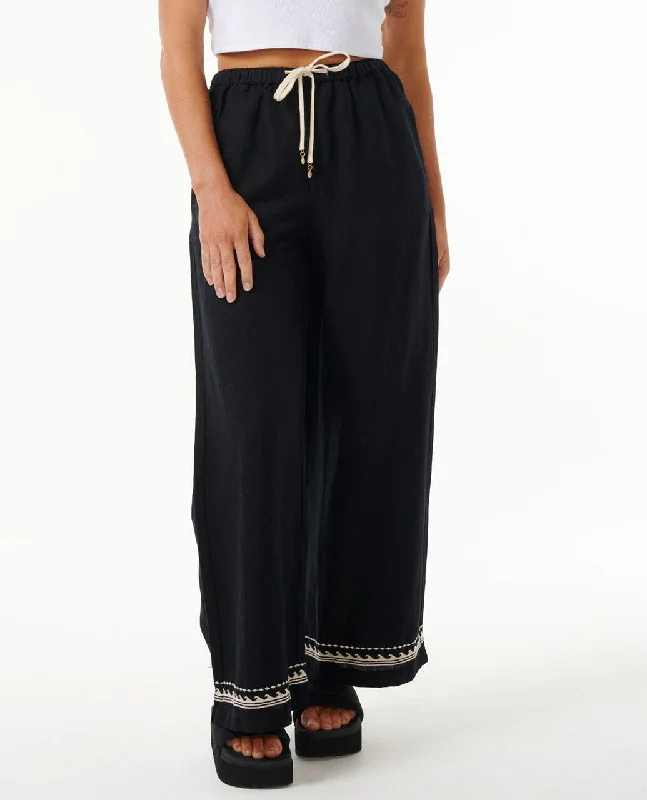 Rip Curl Soleil Wide Leg Pants Warm Wool Trousers