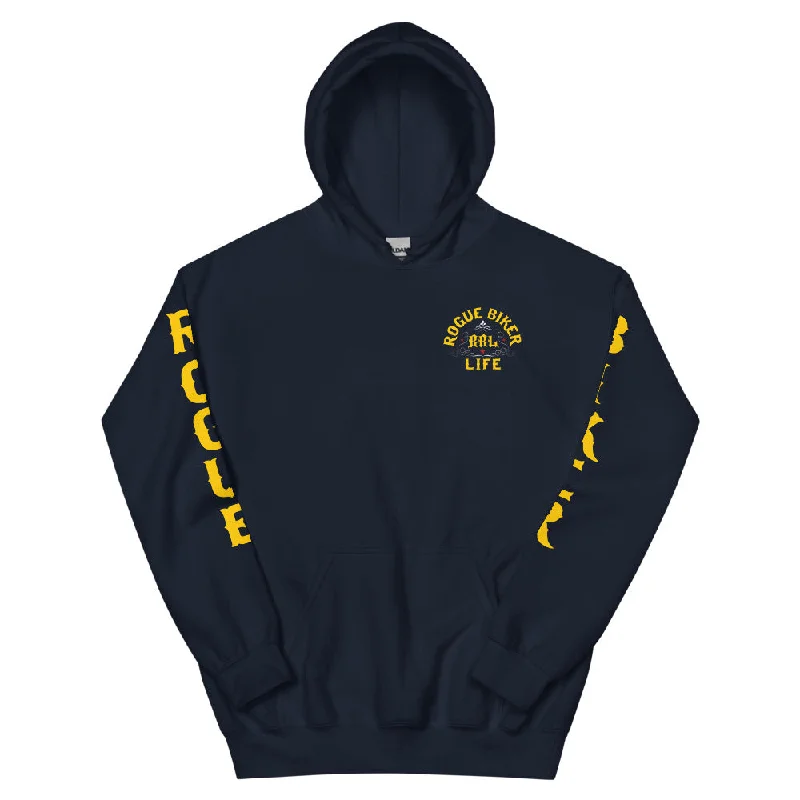Rogue Biker Life [Bikers, Veterans, Patriots] | Hoodie Hoodie with Ribbed Neckline Snug Warm