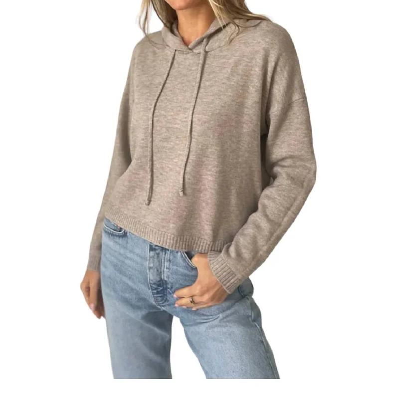 Smiley Hoodie In Heather Grey/pink Hoodie with Oversized Fit Loose Comfortable