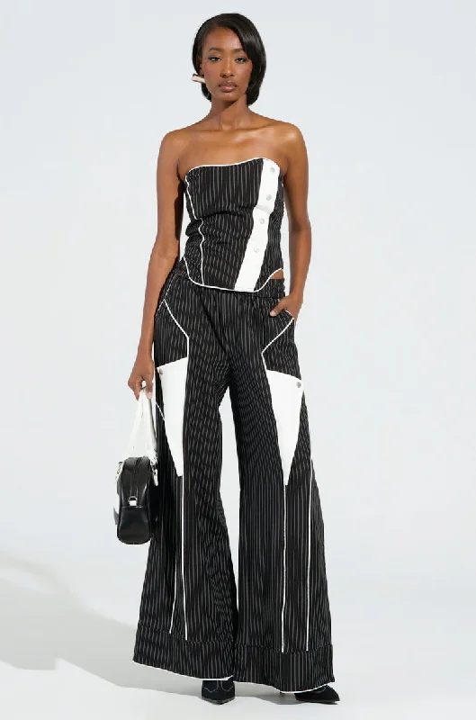 STRICTLY BUSINESS PINSTRIPE PANT Cozy Full-Length Pants