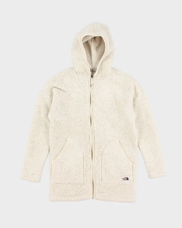 The North Face Teddy Hooded Fleece - M Hoodie with Hem Raw Edge Edgy Unfinished