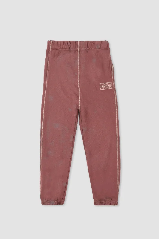 Volume Track Pants - Burgundy Unisex Stylish Paperbag Waist Pants
